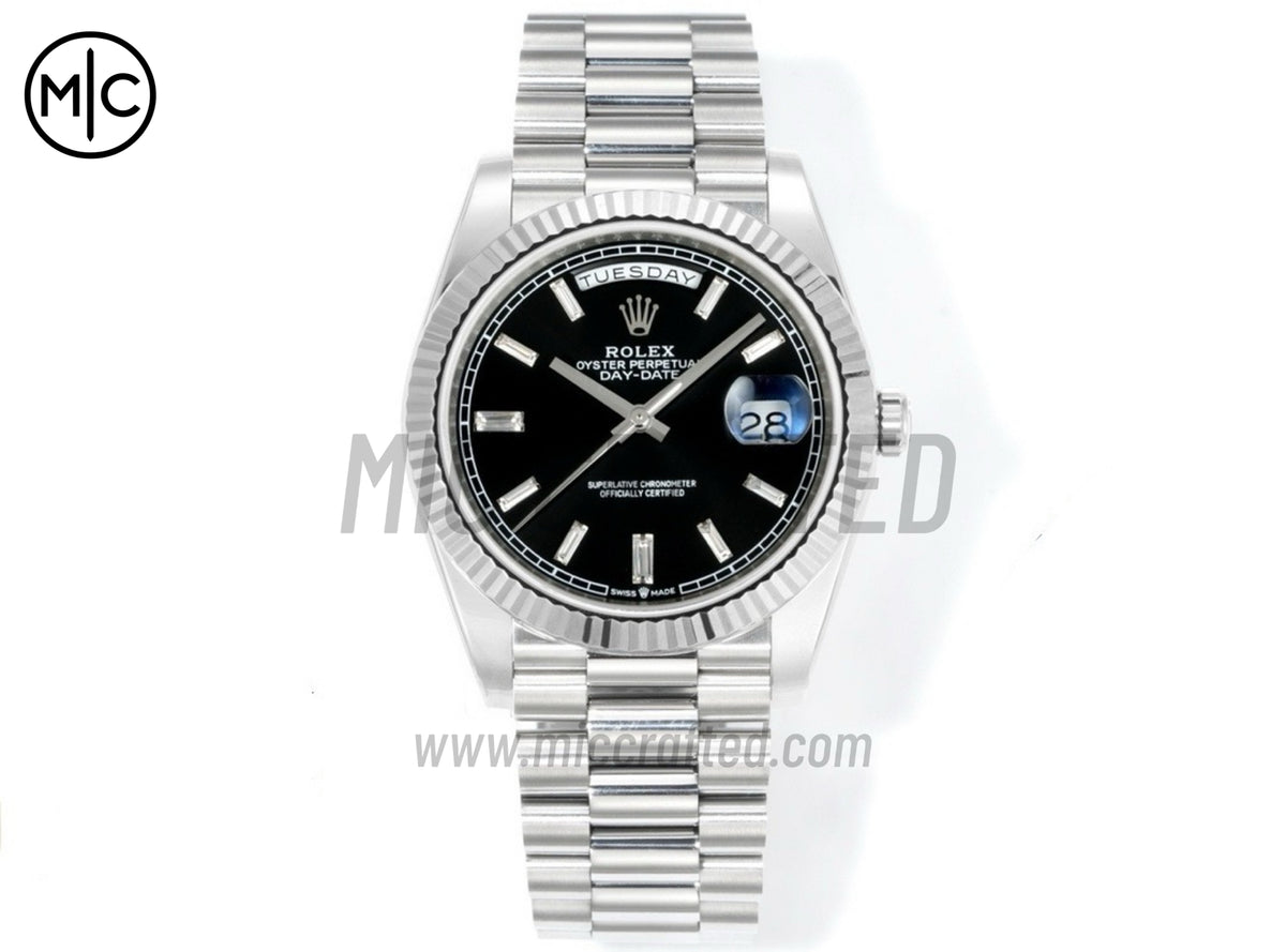DayDate 40mm 228236 Black Crystal Dial on President Bracele – Premium Edition