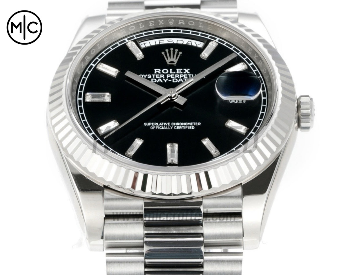 DayDate 40mm 228236 Black Crystal Dial on President Bracele – Premium Edition