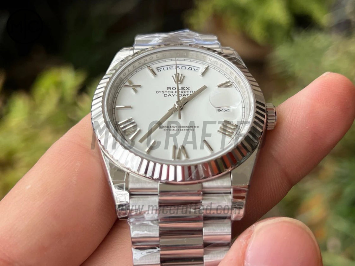 DayDate 40mm 228236 White Roman Dial on President Bracelet – Premium Edition