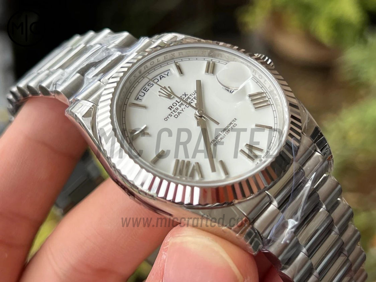 DayDate 40mm 228236 White Roman Dial on President Bracelet – Premium Edition