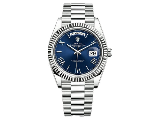 DayDate 40mm 228236 Blue Roman Dial on President Bracelet – Premium Edition