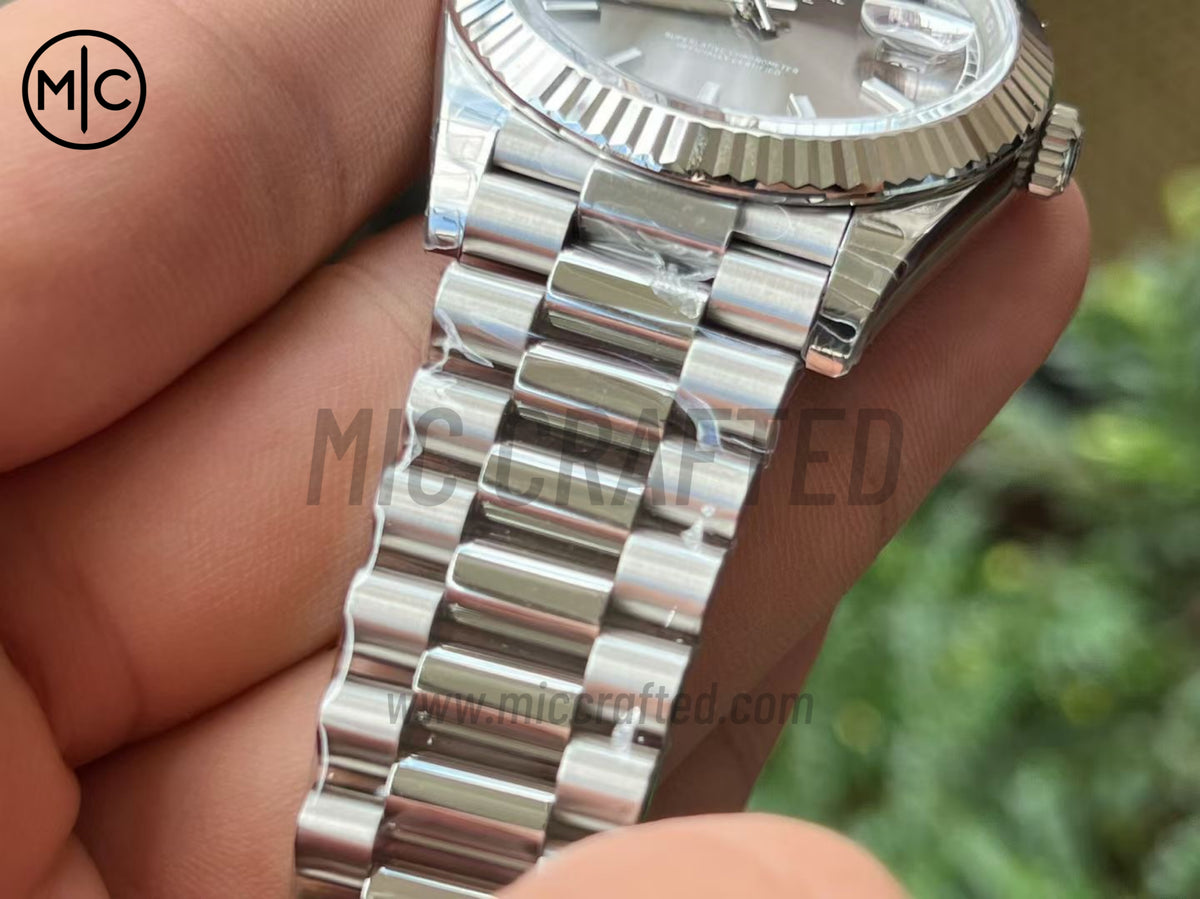 DayDate 40mm 228236 灰色棒狀刻度錶盤配 President 錶鏈 - 尊貴版