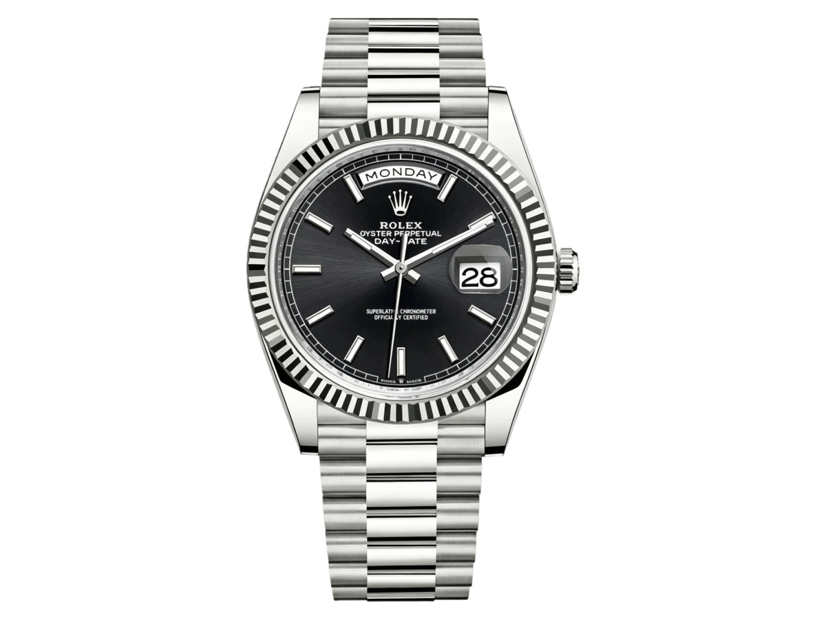 DayDate 40mm 228236 Black Stick Dial on President Bracelet – Premium Edition