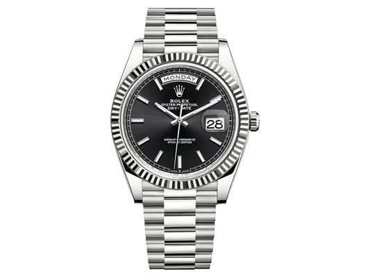 DayDate 40mm 228236 Black Stick Dial on President Bracelet – Premium Edition