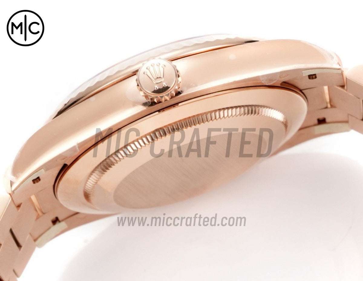 Day Date 40mm RG 228235 Brown Crystal Dial on President Bracelet – Premium Edition