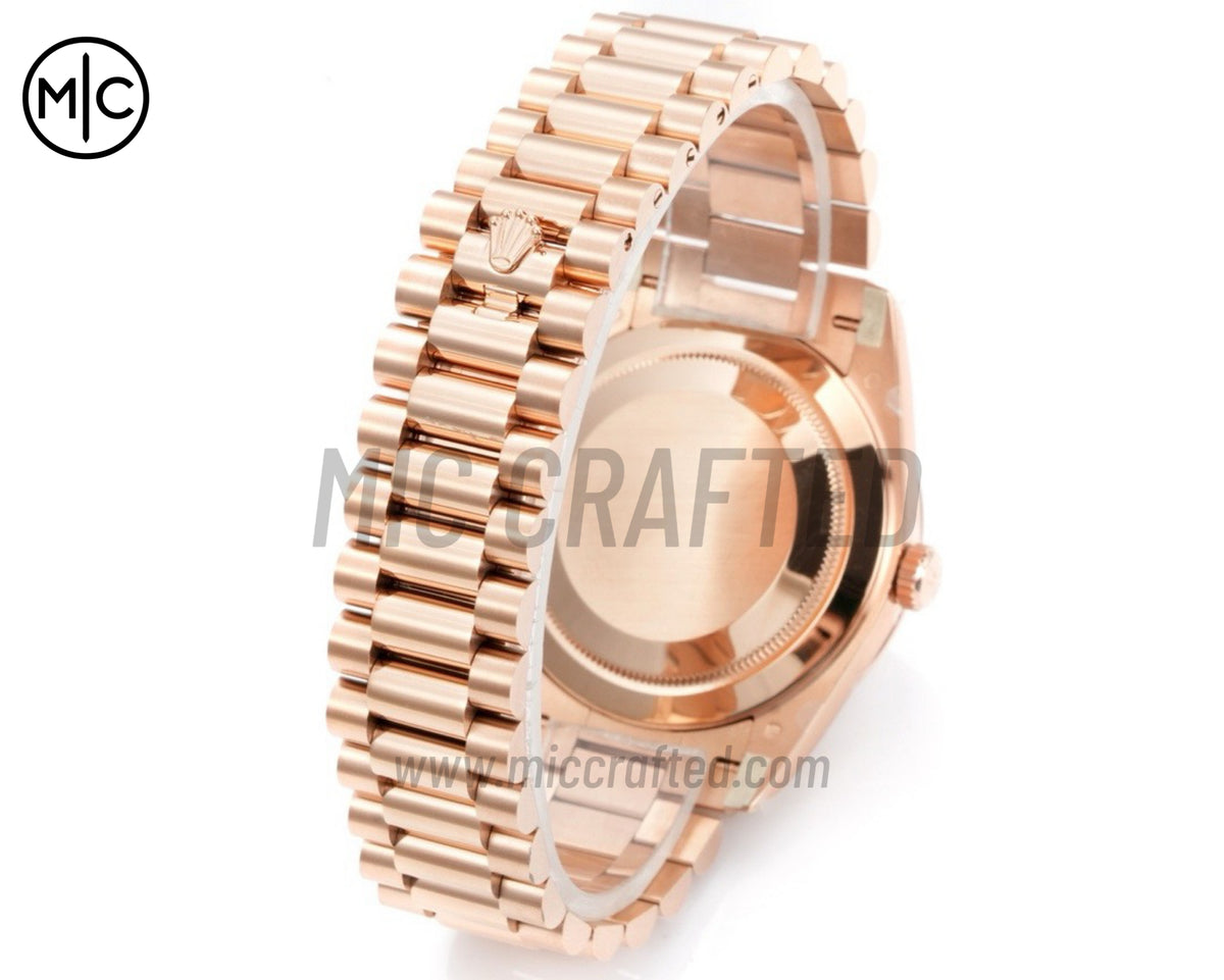 Day Date 40mm RG 228235 Brown Roman Dial on President Bracelet – Premium Edition