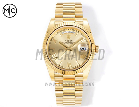 DayDate 40mm 228238 YG Roman Dial on President Bracelet – Premium Edition