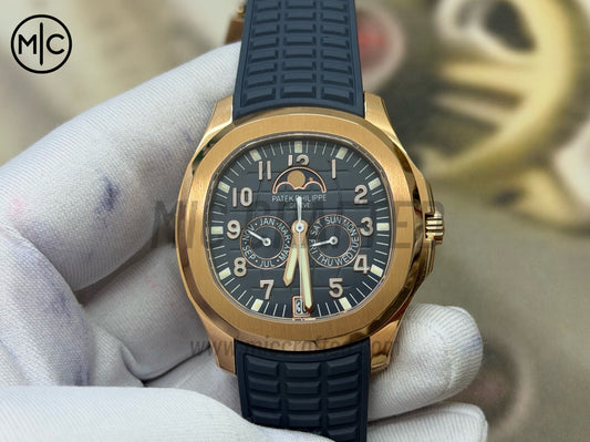 Aquanaut 5261 RG Blue Dial on Blue Rubber Strap – Premium Edition
