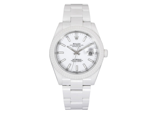 Datejust 41mm White Ceramic – Handcrafted Version