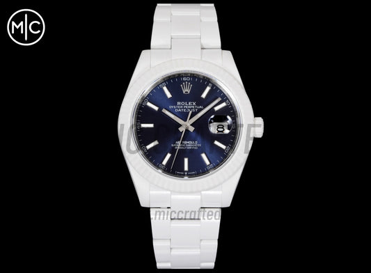 Datejust 41mm White Ceramic – Handcrafted Version