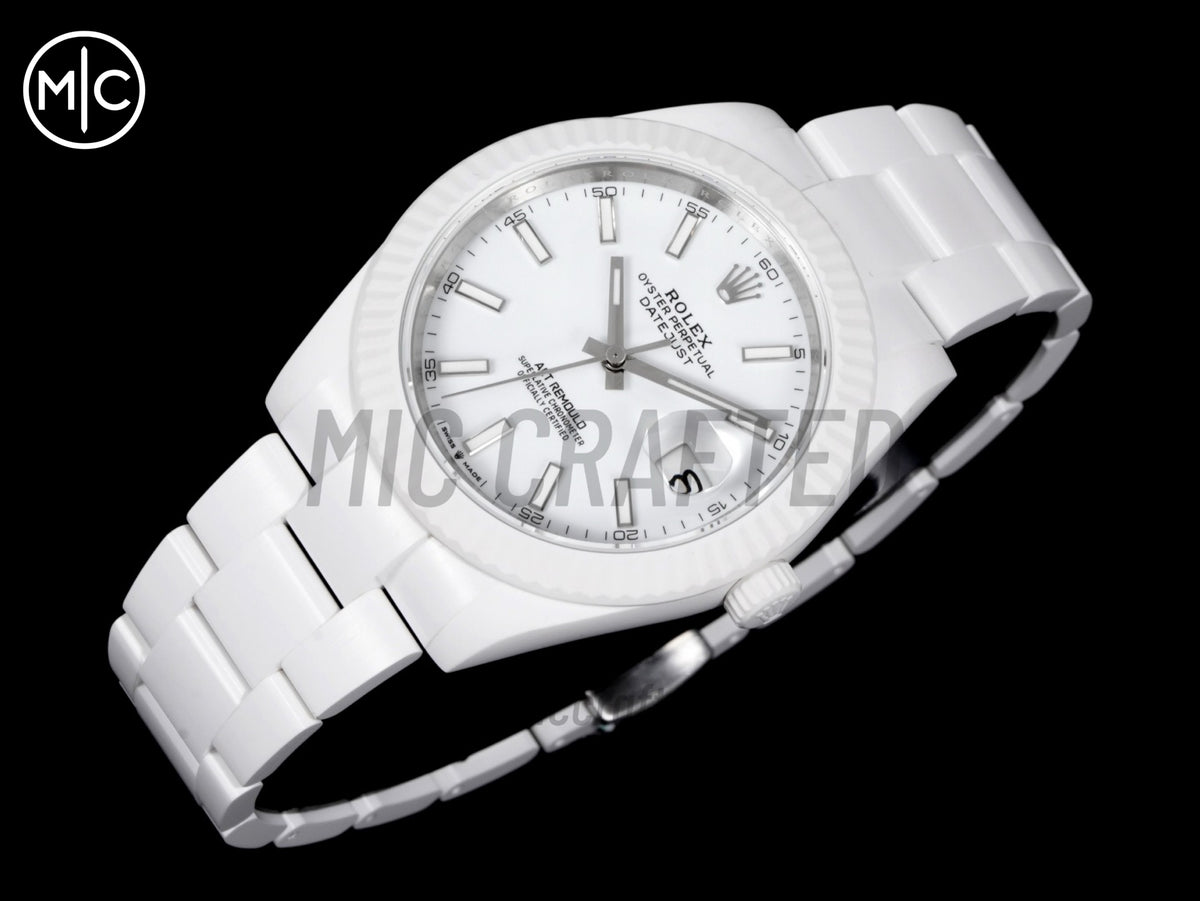 Datejust 41mm 白色陶瓷 - 手工製作版