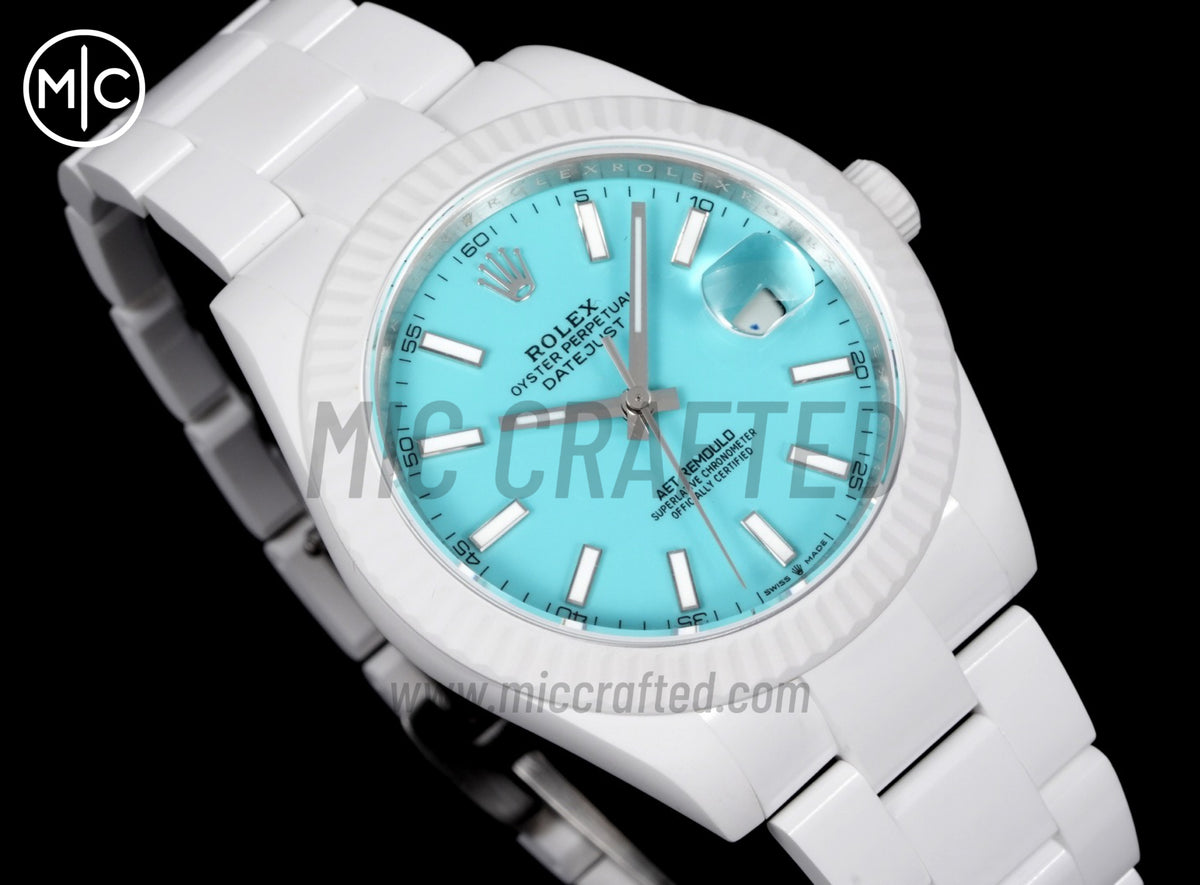 Datejust 41mm 白色陶瓷 - 手工製作版