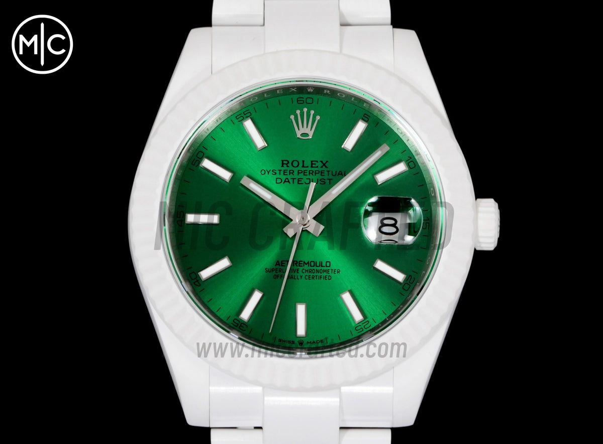 Datejust 41mm 白色陶瓷 - 手工製作版