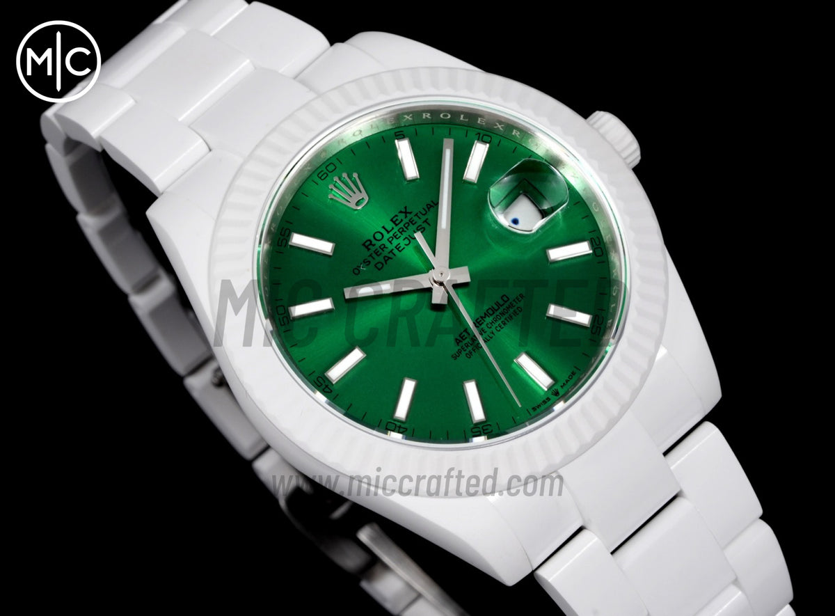Datejust 41mm 白色陶瓷 - 手工製作版