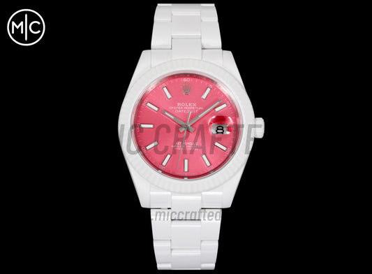 Datejust 41mm White Ceramic – Handcrafted Version