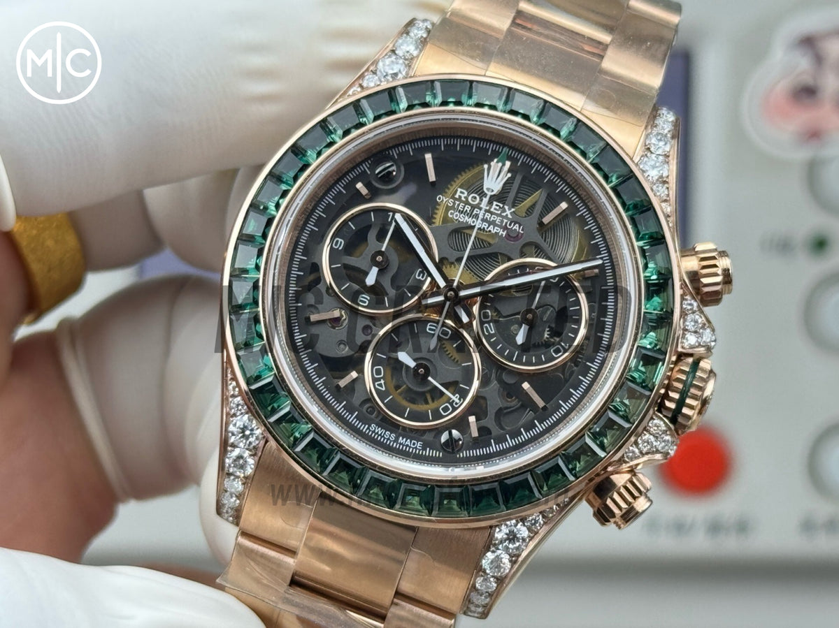 Daytona Emerald Skeleton Dial 40mm – Handcrafted Version