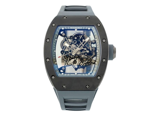 RM055 Gray Ceramic Gray Inner Bezel on Gray Rubber Strap – Handcrafted Version
