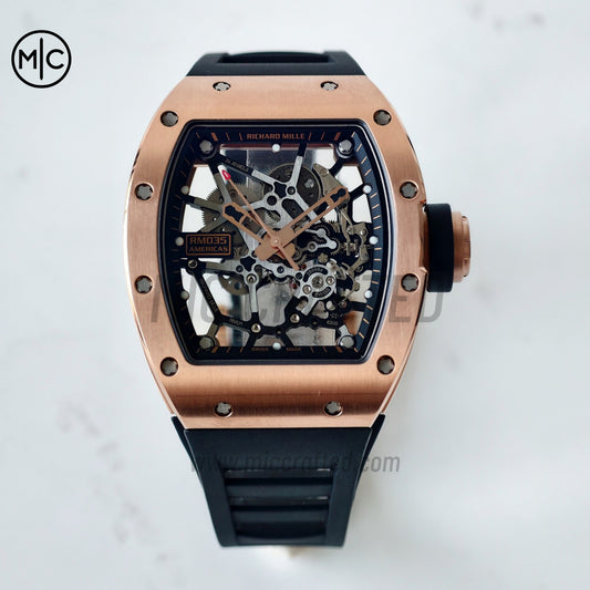 RM035 Americas RG Skeleton Dial on Black Rubber Strap – Handcrafted Version