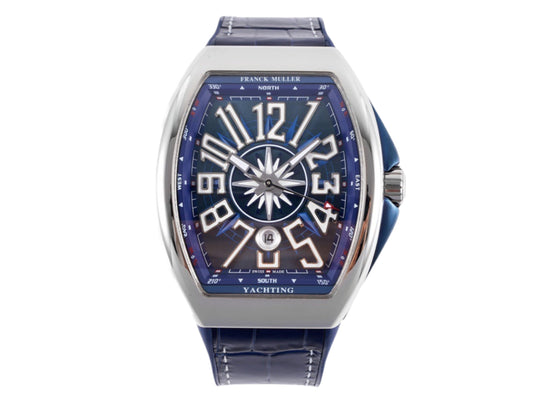 Vanguard V45 Yachting SS Blue Textured Dial on Blue Leather Strap – Premium Edition