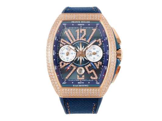 Vanguard Chrono RG Diamonds Blue Dial on Blue Nylon Strap – Premium Edition