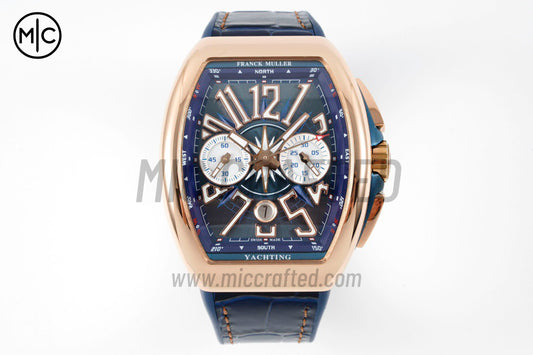 Vanguard Chrono RG Blue Textured Dial on Blue Rubber Strap – Premium Edition
