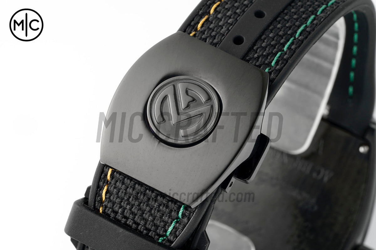 Vanguard V45 PVD Black Dial Colors Markers on Black Nylon Strap – Premium Edition