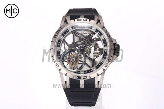 Roger Dubuis Excalibur Spider Skele Flying Tourb TI/RU Blk – Premium Edition