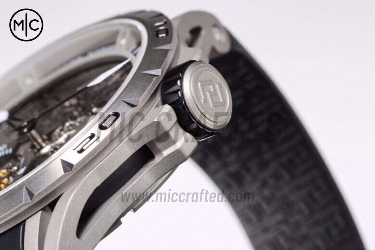 Roger Dubuis Excalibur Spider 鏤空飛行陀飛輪 TI/RU 黑色 - 高級版