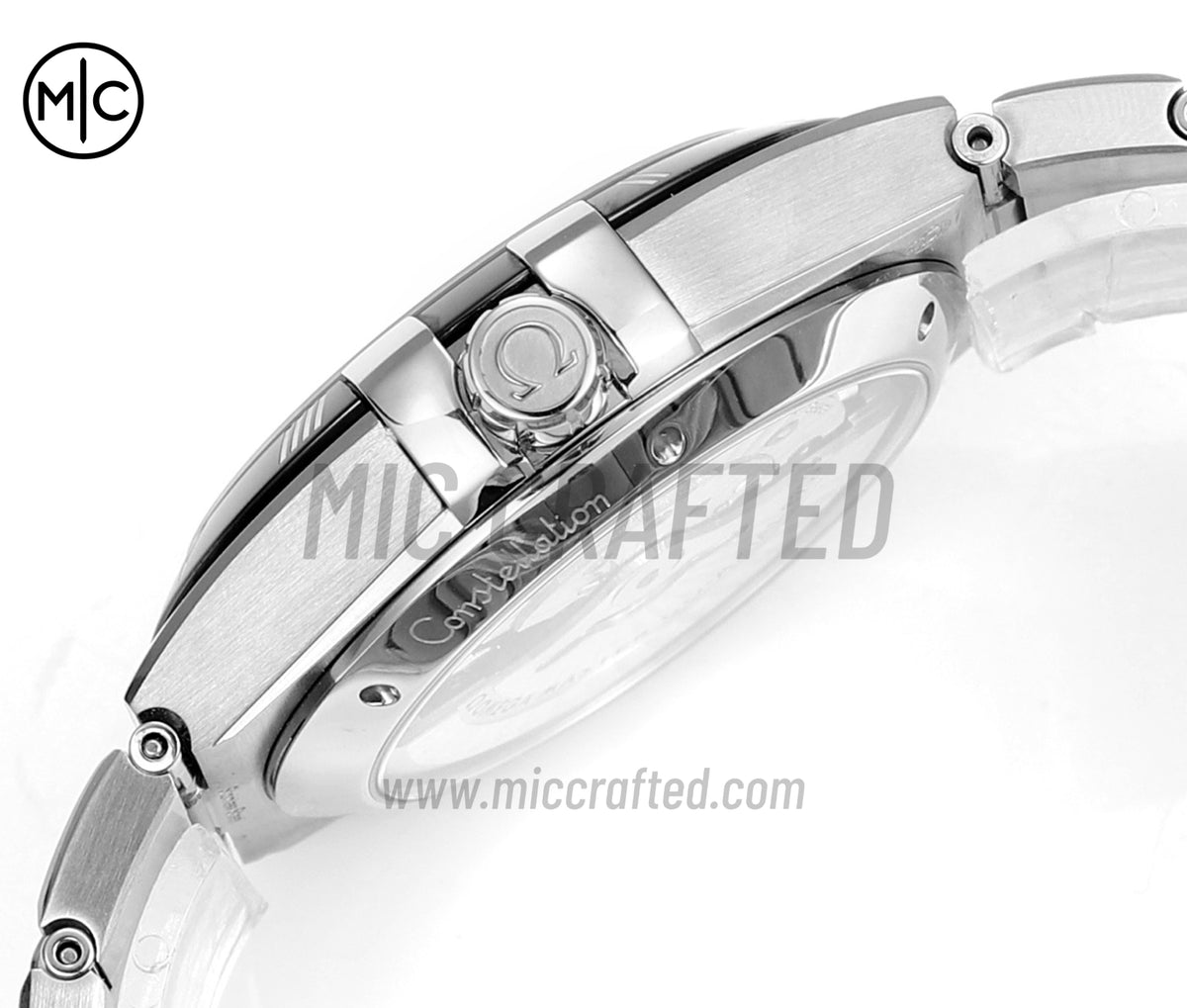 Constellation 41mm Black Ceramic Meteorite Dial on Leather Clad Rubber Strap – Premium Edition