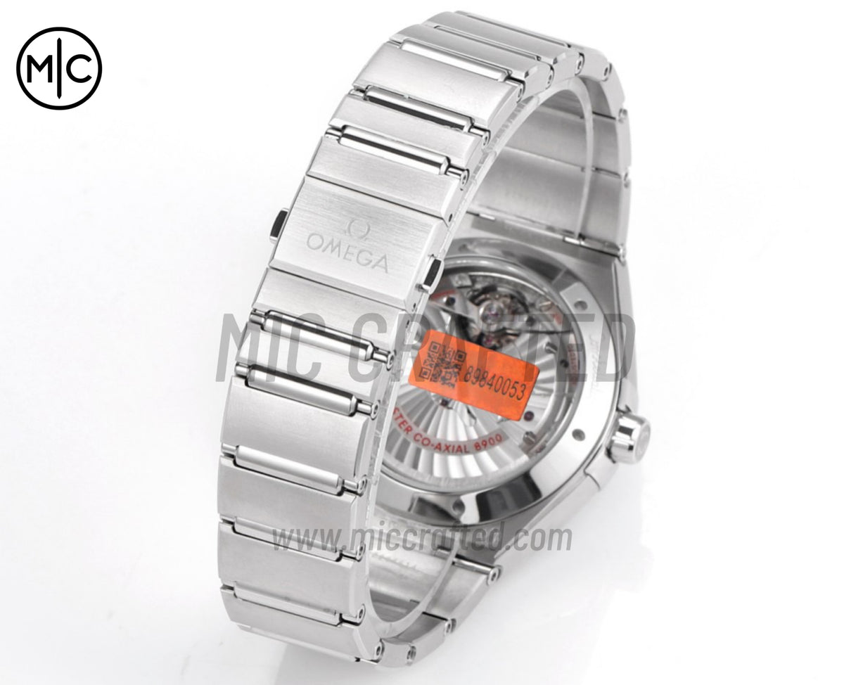 Constellation 41mm Black Ceramic Meteorite Dial on Leather Clad Rubber Strap – Premium Edition