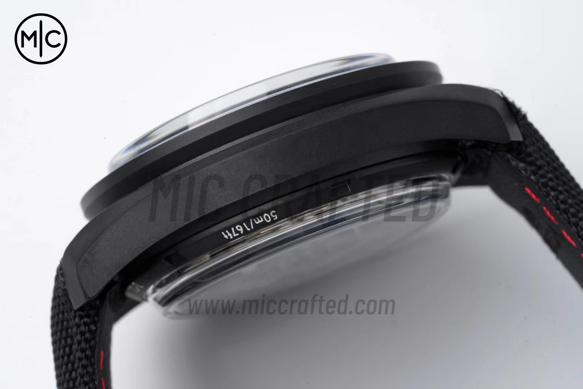 Speedmaster 44mm "Dark Side of The Moon" Real Ceramic Black Dial on Nylon Strap – Premium Edition