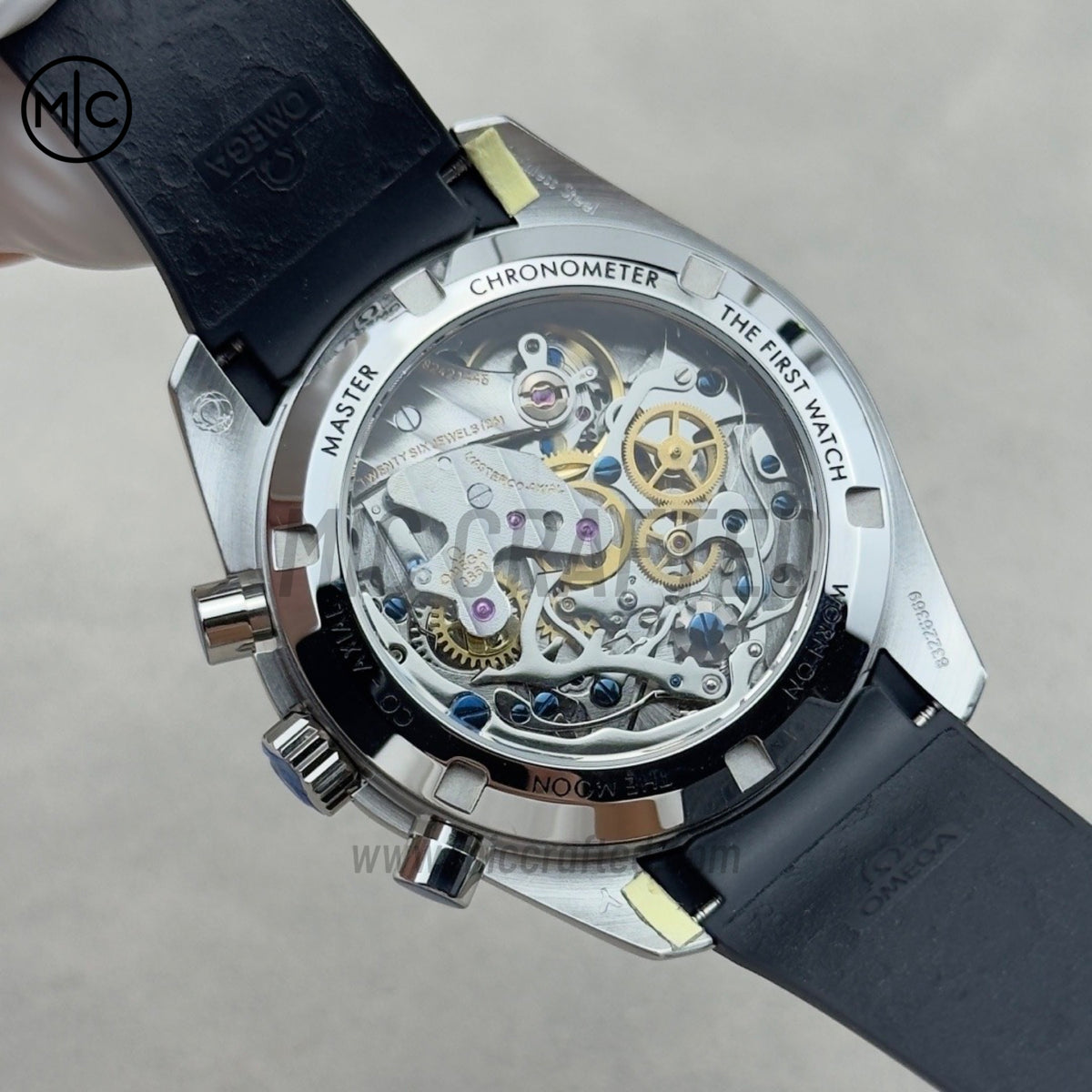 Speedmaster Professional 42mm Black Dial on Black Rubber Strap – Premium Edition
