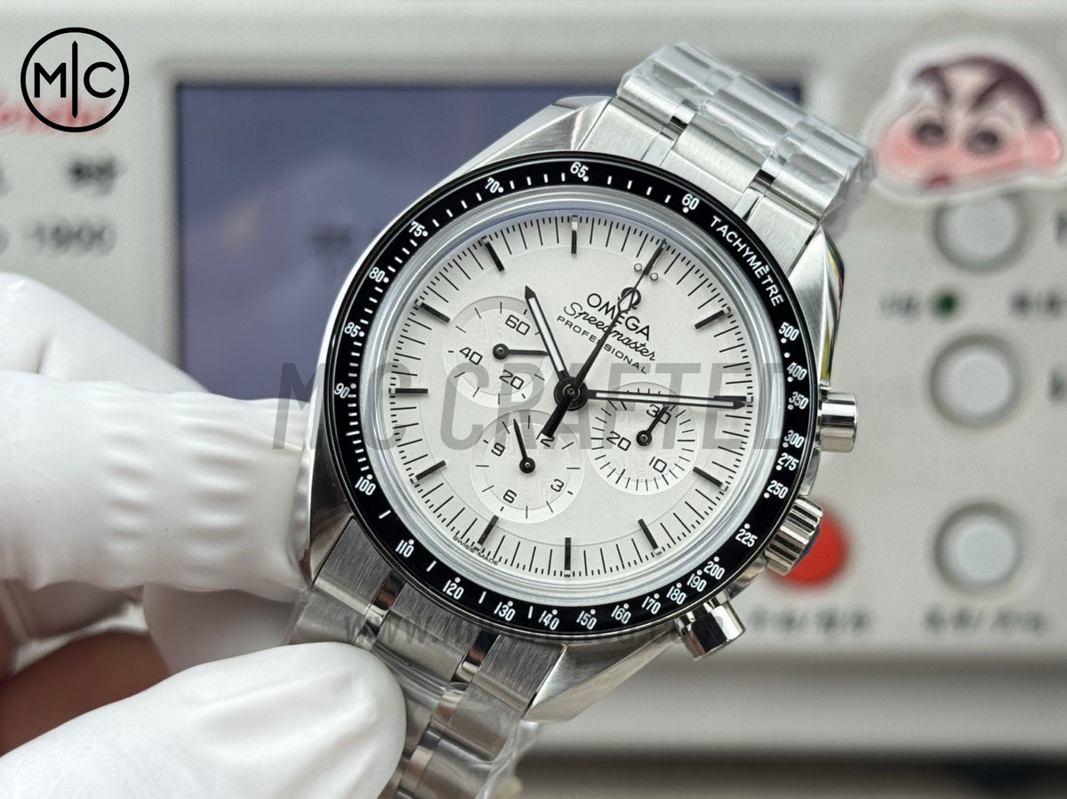 Speedmaster Professional 42mm White Dial on SS Bracelet – Premium Edition