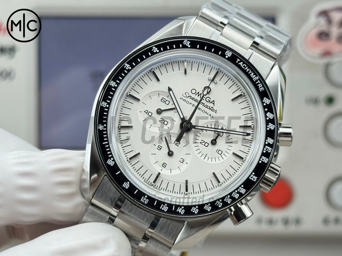 Speedmaster Professional 42mm White Dial on SS Bracelet – Premium Edition