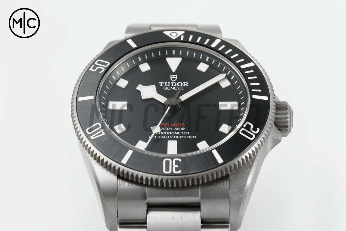 Pelagos 39mm Titanium Black Dial on Titanium Bracelet – Premium Edition