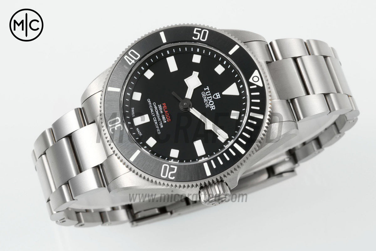 Pelagos 39mm Titanium Black Dial on Titanium Bracelet – Premium Edition