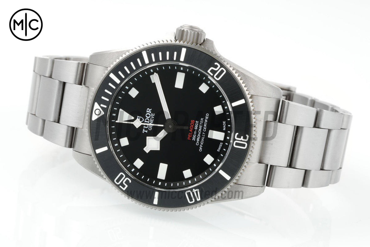 Pelagos 39mm Titanium Black Dial on Titanium Bracelet – Premium Edition