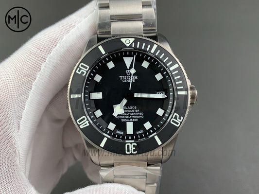 Pelagos 42mm Titanium Black Ceramic Black Dial on Titanium Bracelet – Premium Edition