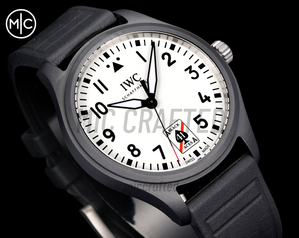 Pilot 41mm Black Aces PVD IW326905 on Black Rubber Strap – Premium Edition