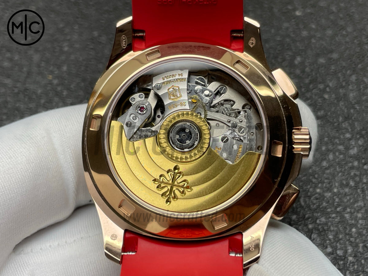 Aquanaut 7968/300R-001 39.9mm 白色錶盤配紅色橡膠錶帶 - 高級版