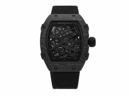 Richard Mille RM67-02 Black NTPT Handcrafted Edition Skeleton Dial on Black Nylon Strap — CRMA7 Skeleton Movement