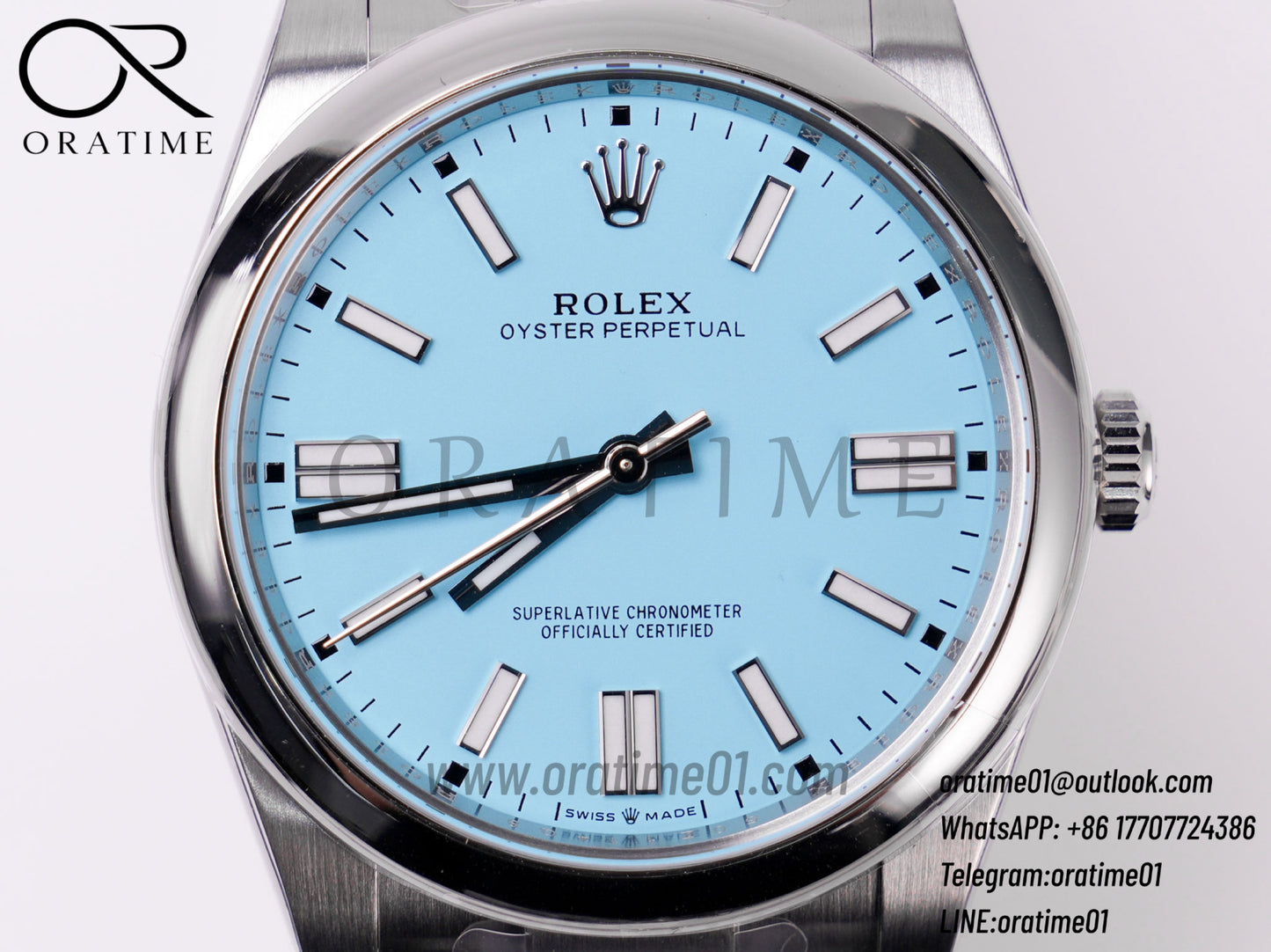 Oyster Perpetual 41mm Tiffany Blue Dial 124300 – Premium Edition