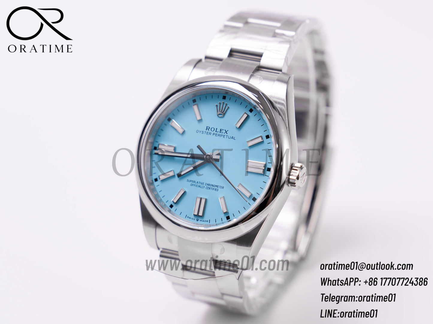 Oyster Perpetual 41mm Tiffany Blue Dial 124300 – Premium Edition