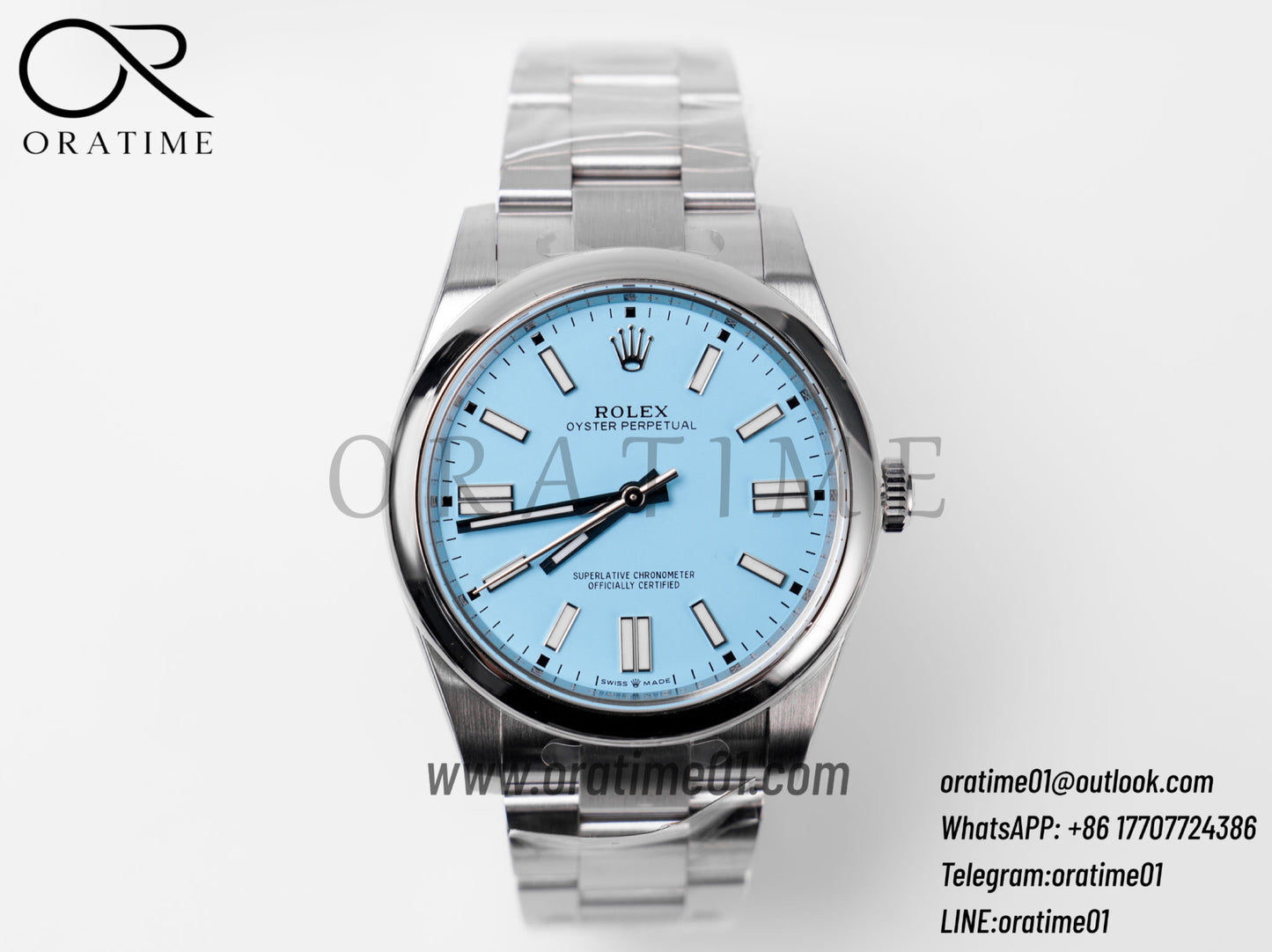 Oyster Perpetual 41mm Tiffany Blue Dial 124300 – Premium Edition