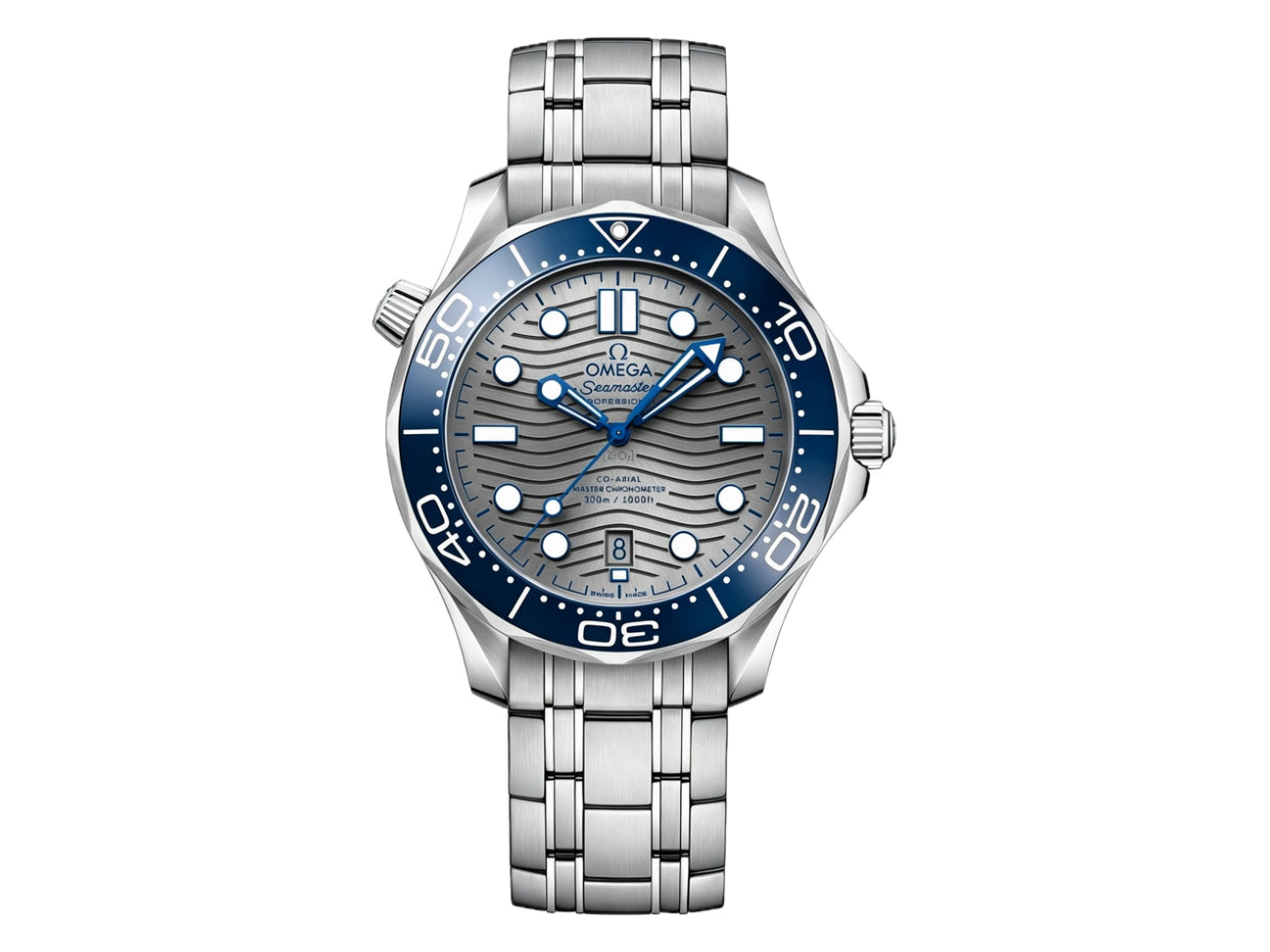 Seamaster Diver 300m Blue Ceramic Gray Dial – Premium Edition