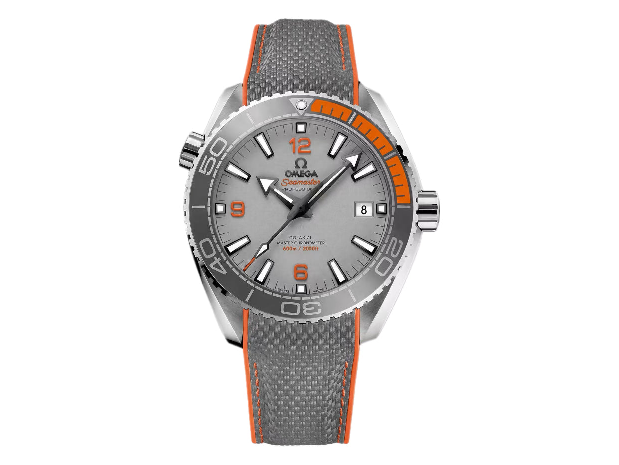 Planet Ocean 43.5mm Titanium Black/Orange Bezel Gray Dial – Premium Edition