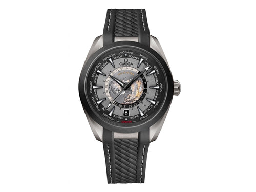 Aqua Terra GMT Worldtimer 43mm Titanium on Rubber Strap – Premium Edition
