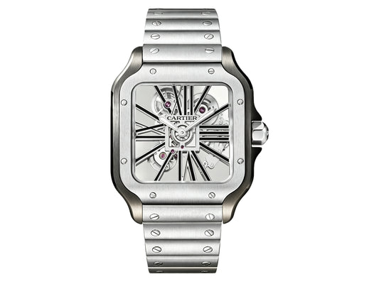 Santos Skeleton 40mm SS/PVD Skeleton Dial on SS SmartLink Bracelet – Premium Edition