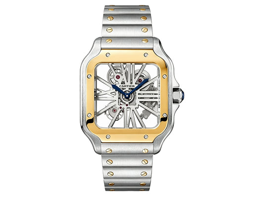 Santos Skeleton 40mm SS/YG Skeleton Dial on SS/YG Bracelet – Premium Edition