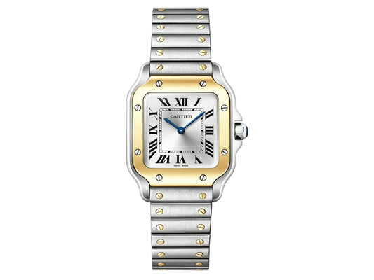Santos 27mm SS/YG Silver Dial on SS/YG Bracelet Quartz – Premium Edition